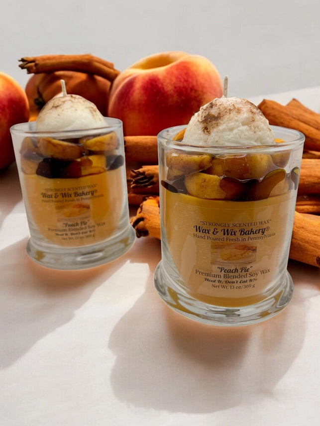 Peach Pie Dessert Candle