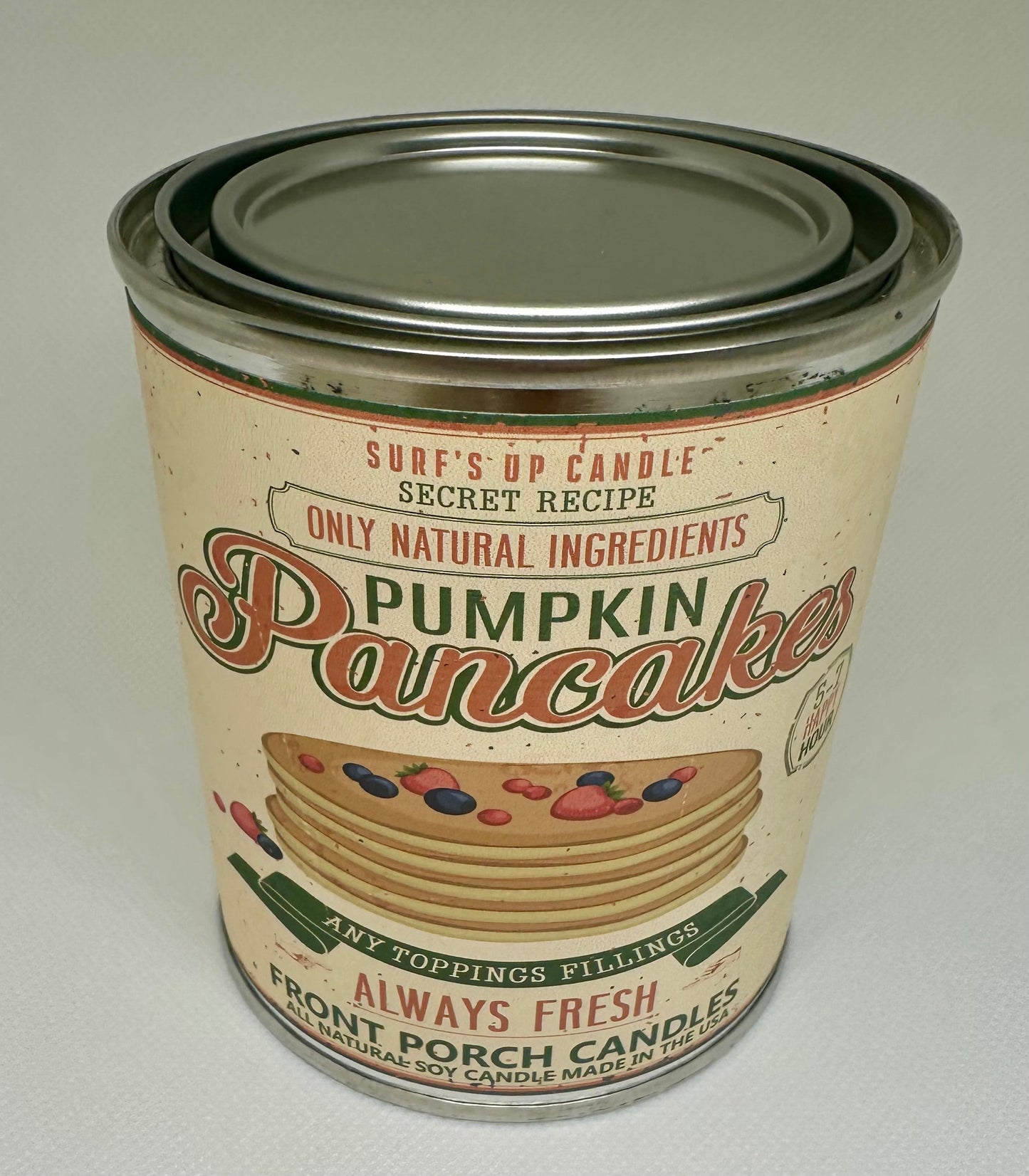 Pumpkin Pancakes- Vintage Surf Collection Pint Can Soy Candle