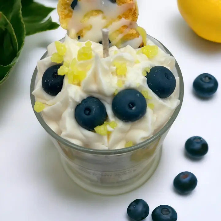 Lemon Blueberry Pound Cake Dessert Candle