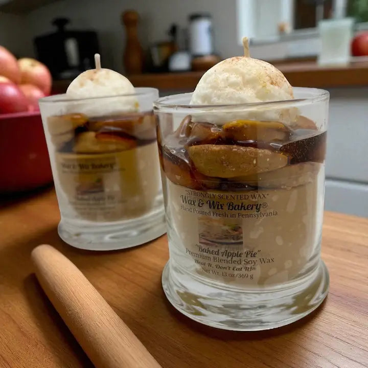 Baked Apple Pie Dessert Candle