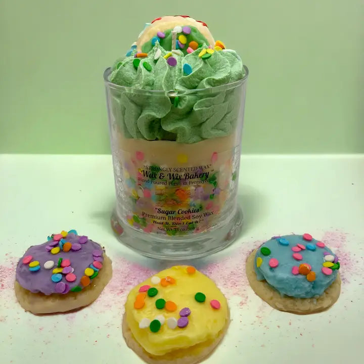 Sugar Cookie Dessert Candle- Pick Your Color