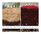 The image is a collage of two images, each featuring a candle on top of a cake. The candles are described as "Triple Wicked Candles" and are placed on top of a cake with a red and brown color scheme.