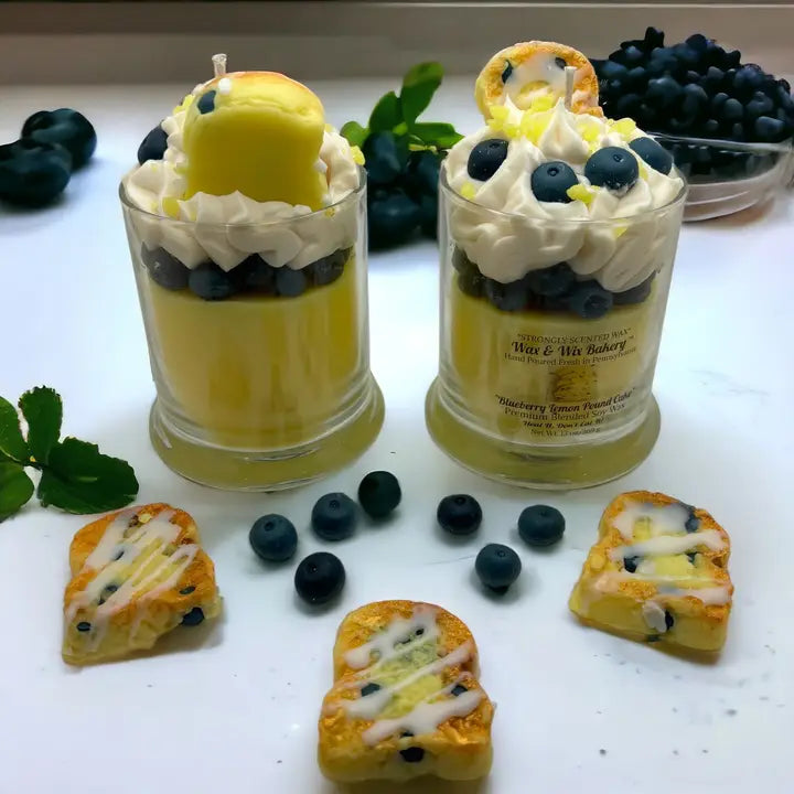 Lemon Blueberry Pound Cake Dessert Candle