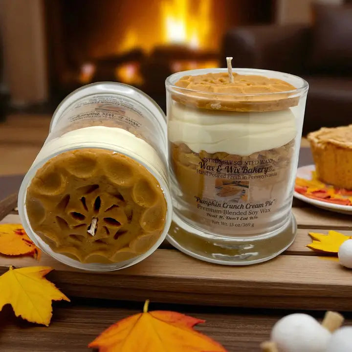 Pumpkin Crunch Cream Pie Dessert Candle