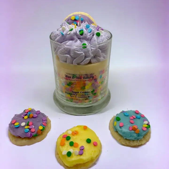 Sugar Cookie Dessert Candle- Pick Your Color