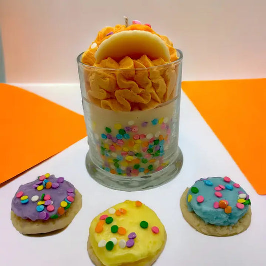 Orange Sugar Cookie Dessert Candle