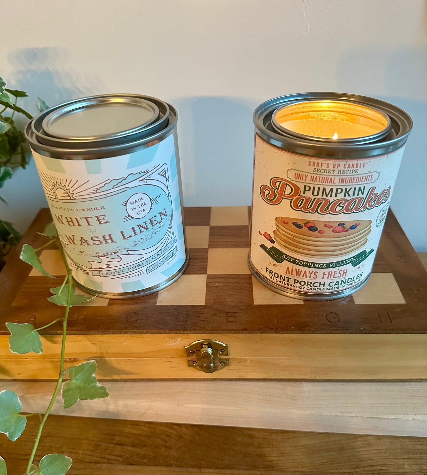 Vintage Surf Collection Pint Can Soy Candle - Cool Winter Sky