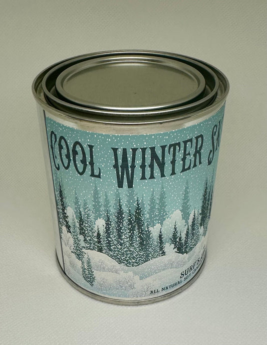Cool Winter Sky- Vintage Surf Collection Pint Can Soy Candle