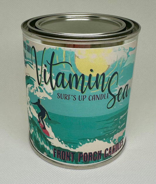 Vintage Surf Collection Pint Can Soy Candle - Vitamin Sea