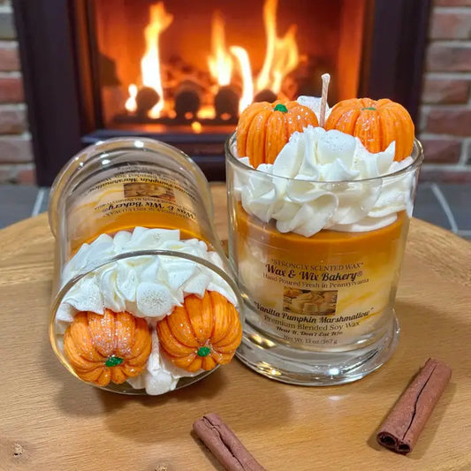 Vanilla Pumpkin Marshmallow Dessert Candle