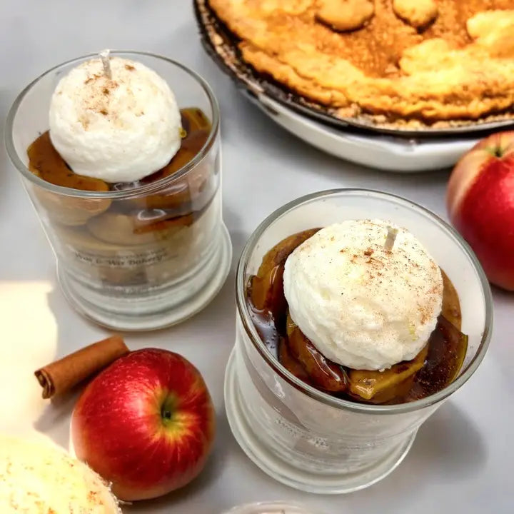 Baked Apple Pie Dessert Candle